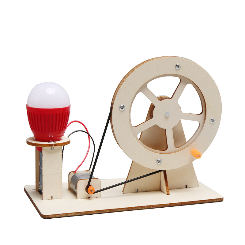 Science Project Kit - Mini DIY Handkurbel-Generator Glühbirne STEM Wissenschafts-Experimentier-Set