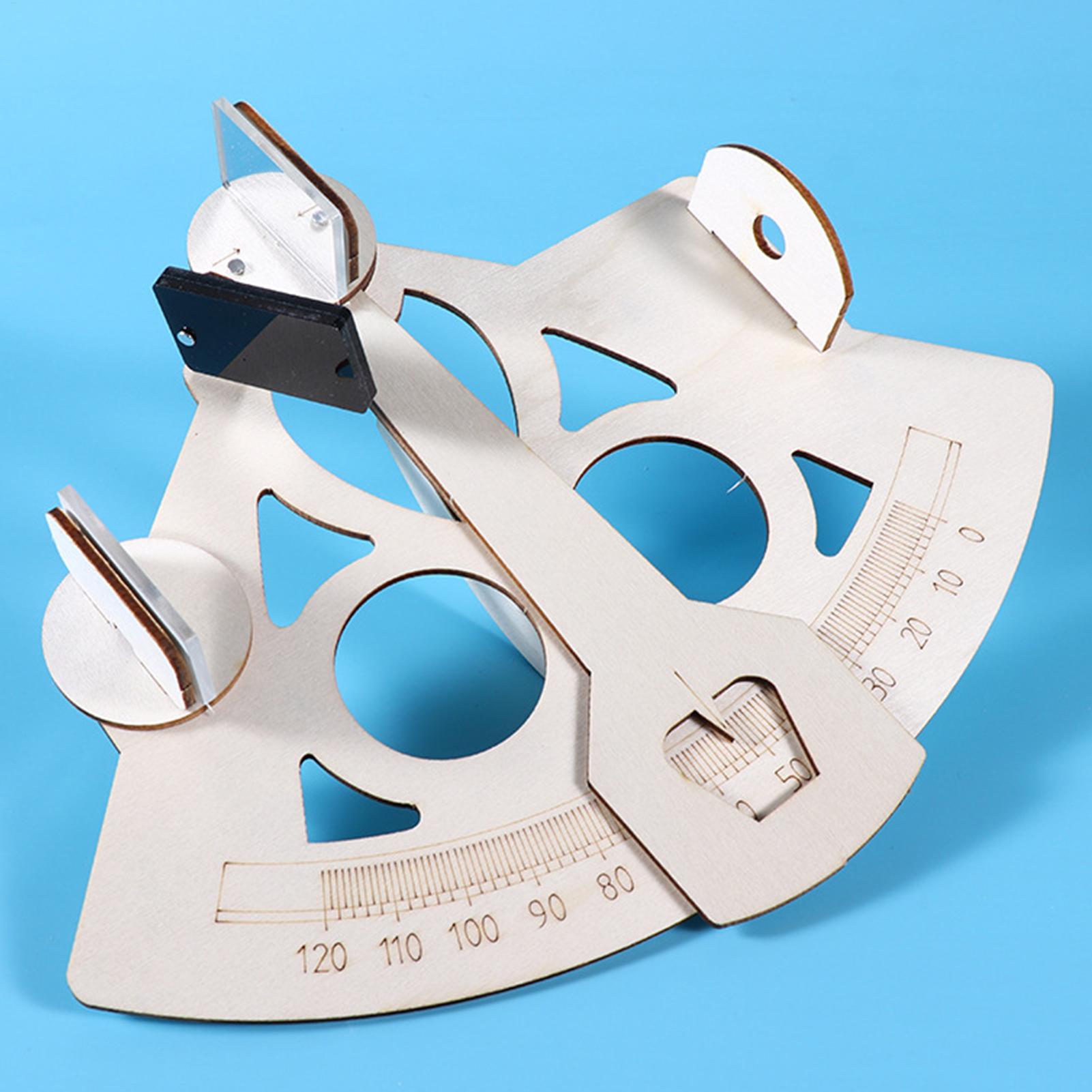 Science Project Kit - Hölzernes DIY Seemanns-Sextant-Modell Navigationswerkzeug Wissenschafts-Set Lernspielzeug