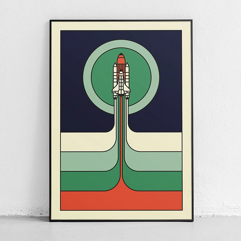 Retro abstrakte Space Shuttle  – Star Map Poster Bewertung und Preis